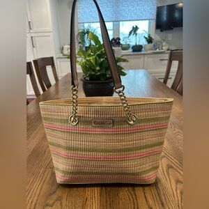 Calvin Klein Multicolor Striped Tote